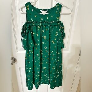 LC Lauren Conrad Green Floral Dress